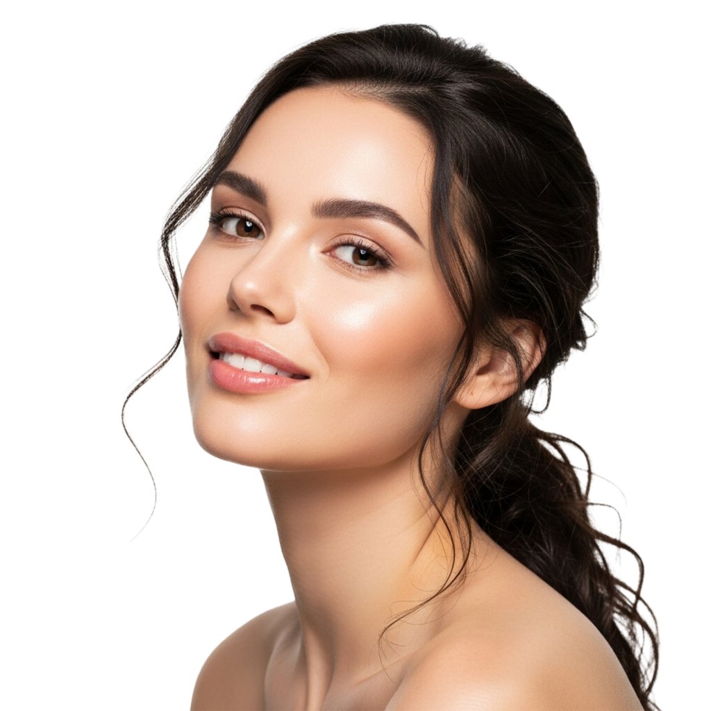 Jawline contouring result